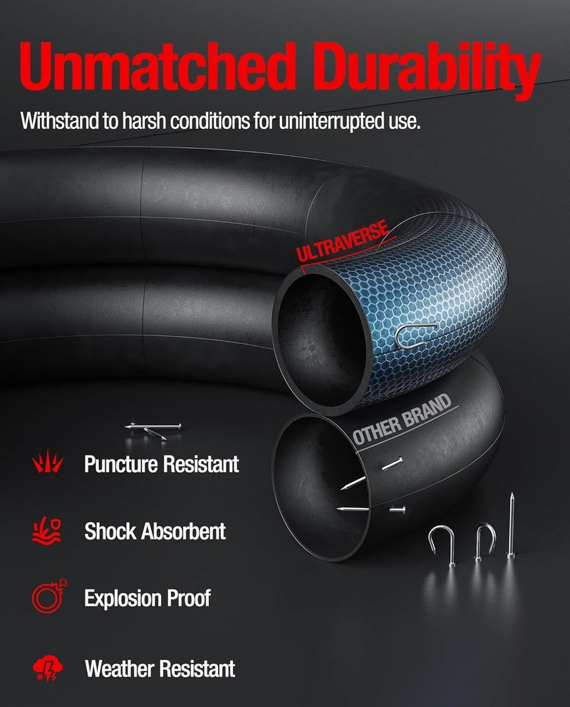 DriveXpwr 110(120)/90-19 Heavy-Duty Motorcycle Inner Tubes-2.1mm(4.00-19) Thick Butyl Rubber Inner Tubes - Pinch and Puncture-Resistant,TR4 Valve Stems - Designed for Off-Road Tires - Image 4